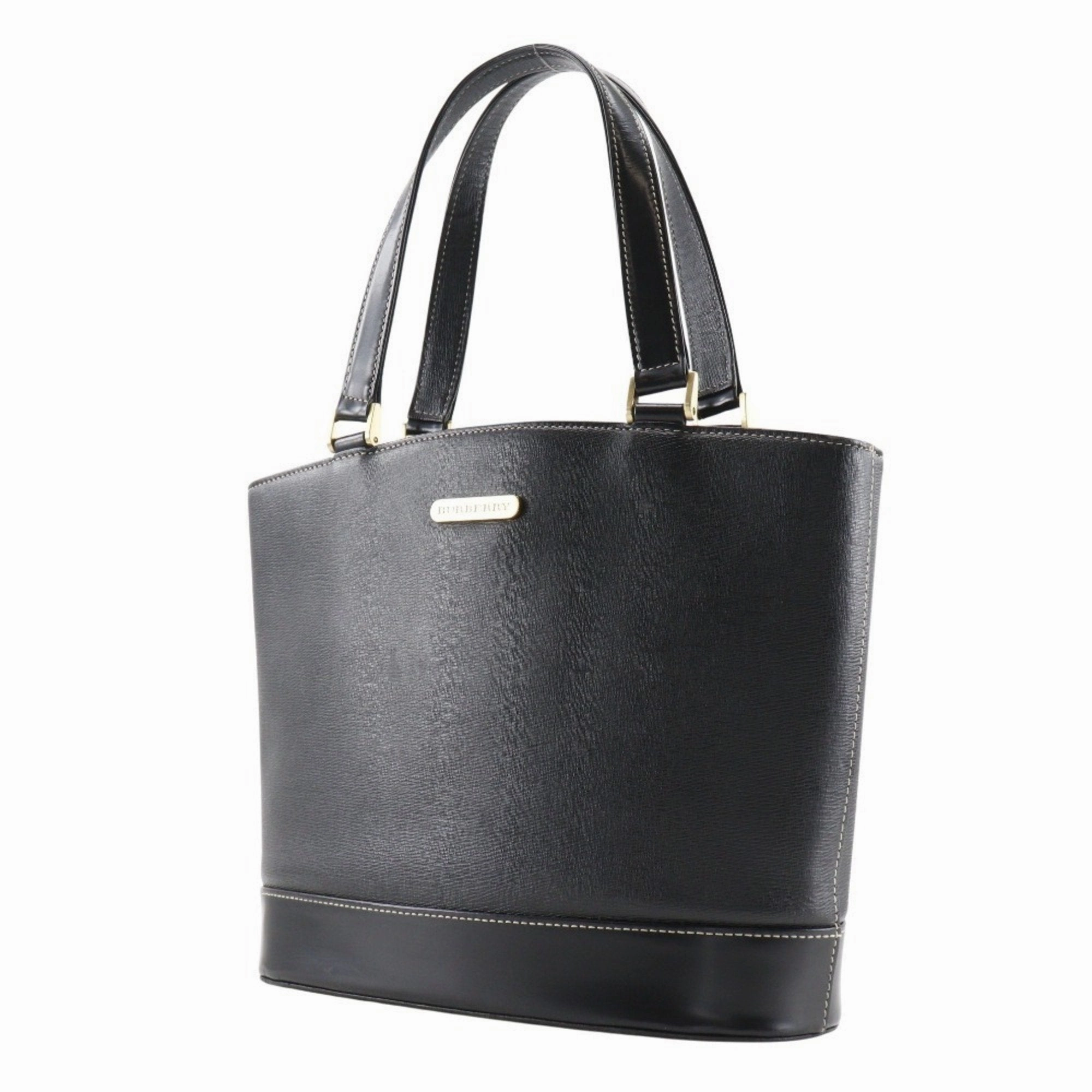 Burberry  Leather Handbag Tote Bag (Pre-Owned)