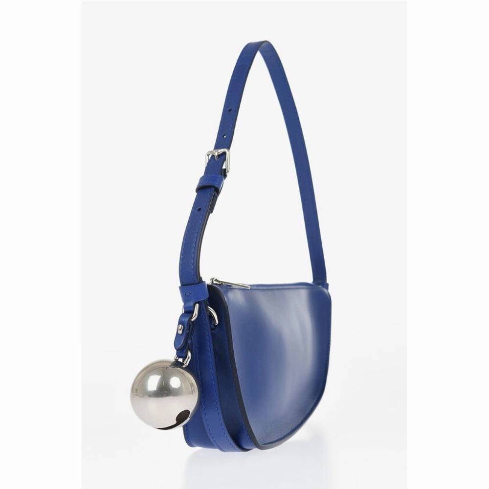 Burberry Leather SHIELD SLING Shoulder Bag with Silver-Tone Charm