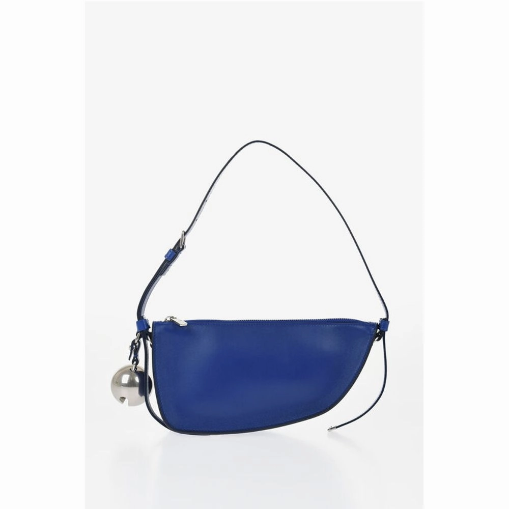 Burberry Leather SHIELD SLING Shoulder Bag with Silver-Tone Charm