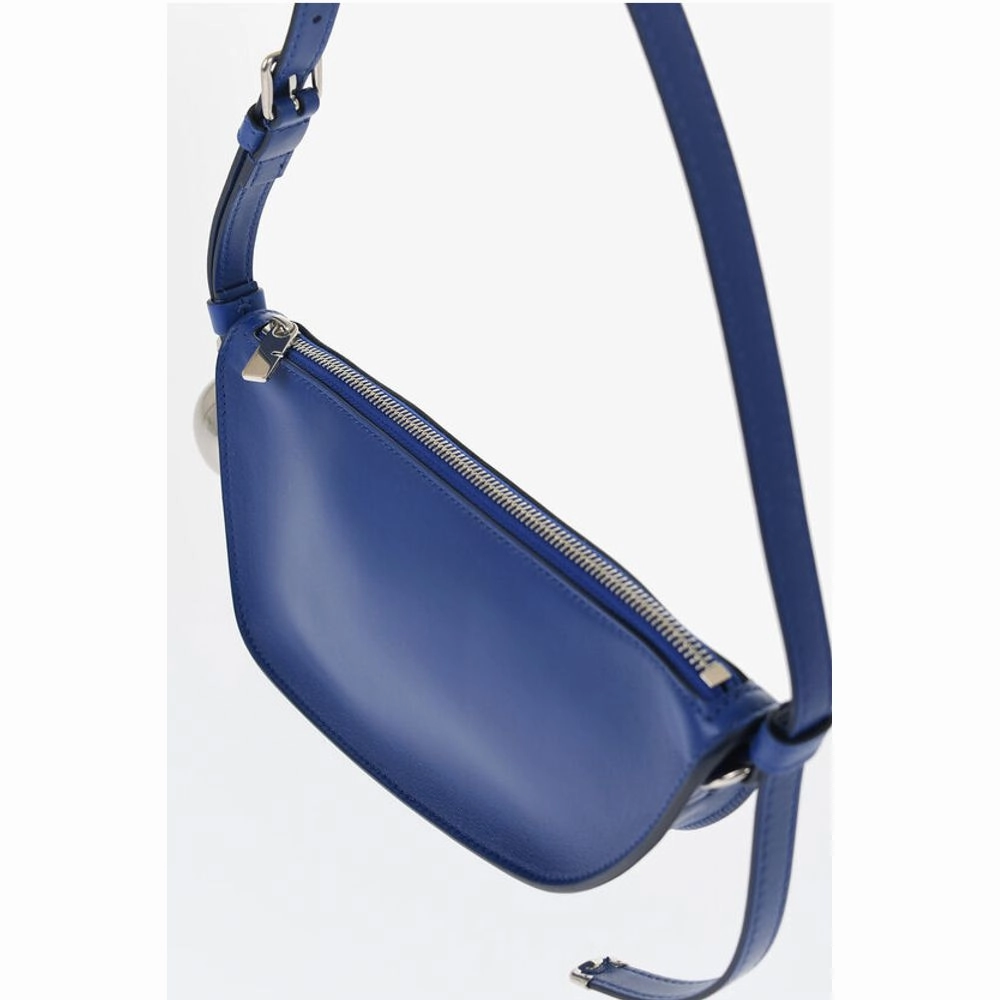 Burberry Leather SHIELD SLING Shoulder Bag with Silver-Tone Charm