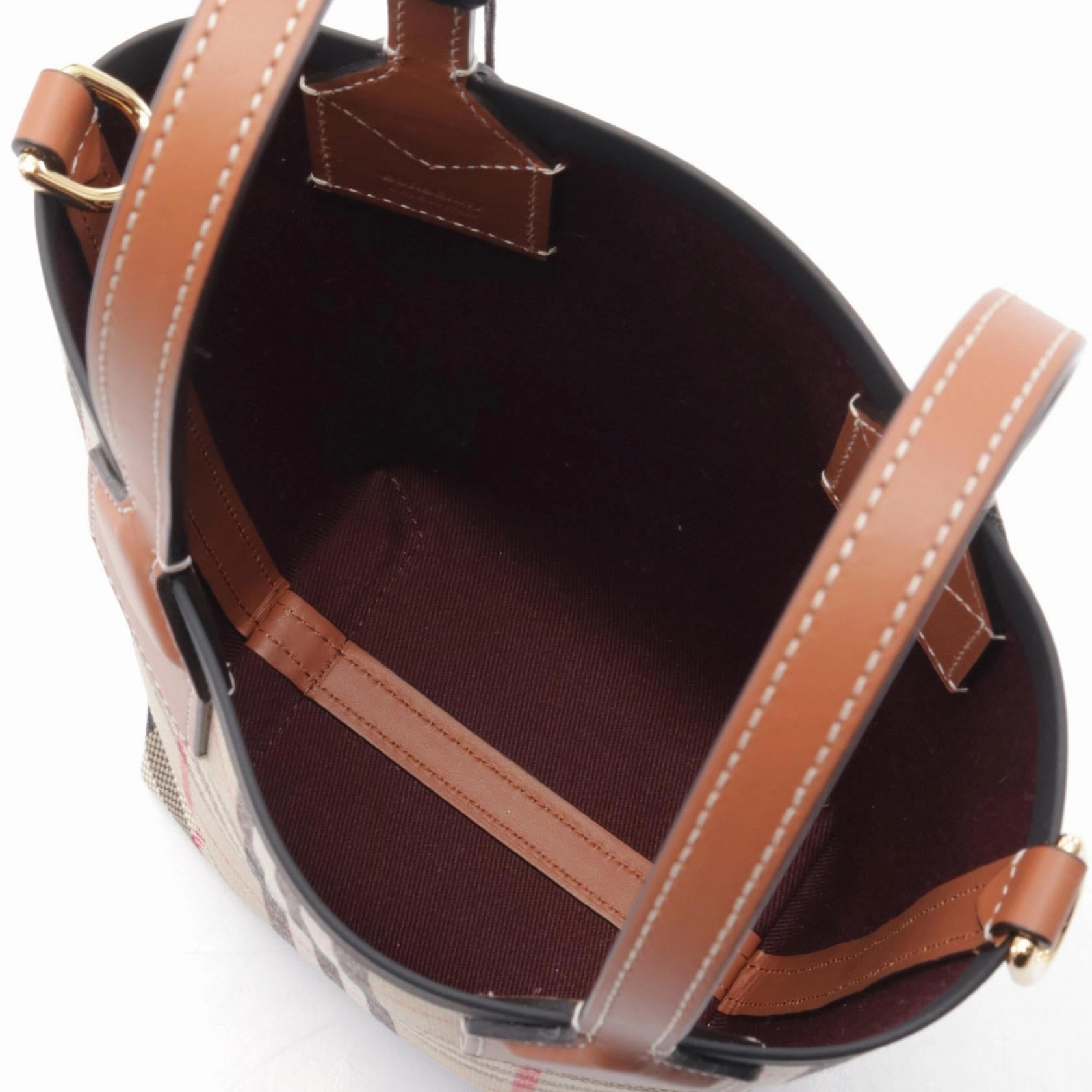 Burberry Mini London Canvas Leather Tote Bag