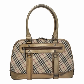 Burberry Nova Check Canvas Handbag (Pre-Owned)