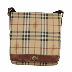 Burberry Nova Check Canvas Shoulder Bag (Pre-Owned)