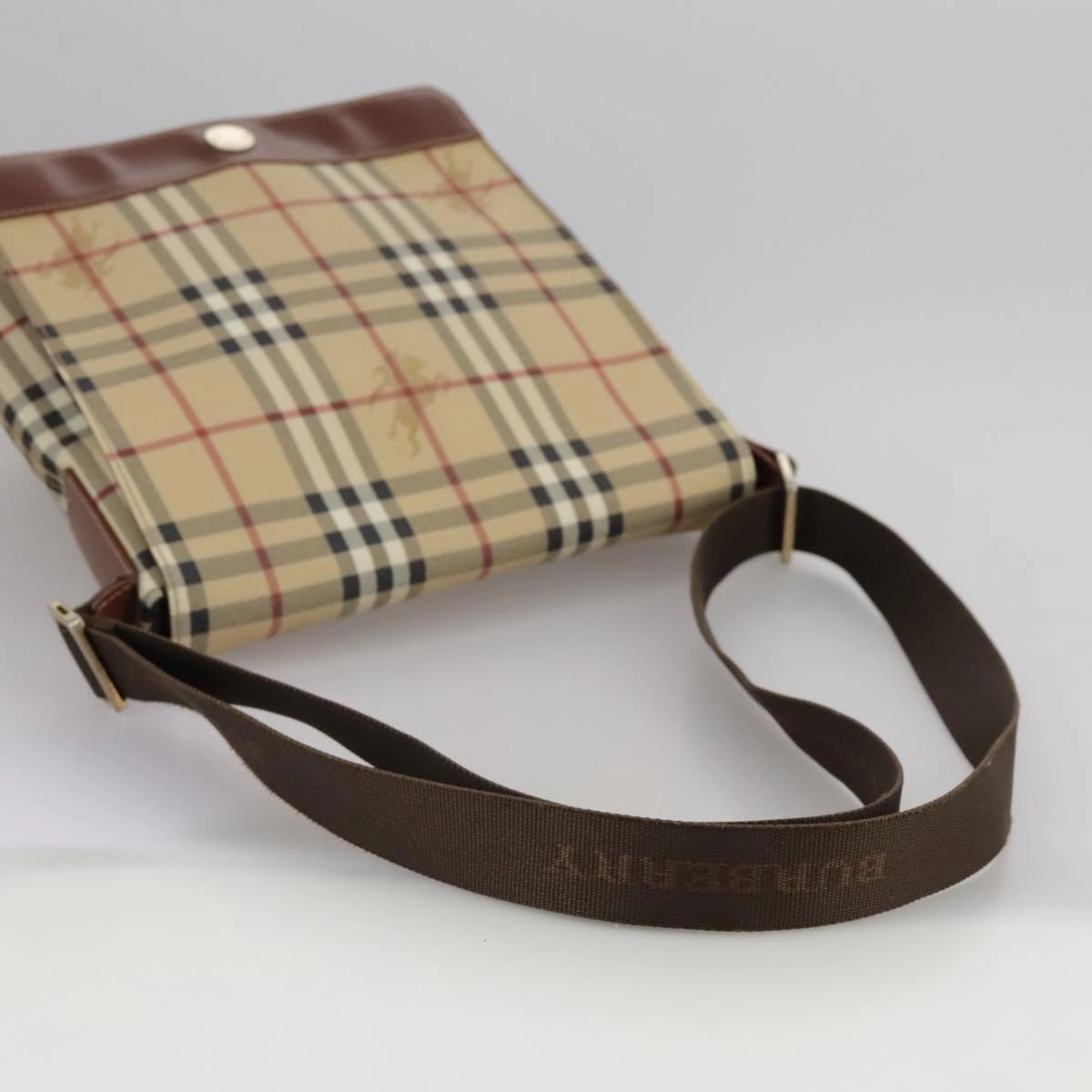 Burberry Nova Check Canvas Shoulder Bag (Pre-Owned)
