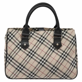 Burberry Nova Check Synthetic Tote Bag (Pre-Owned)