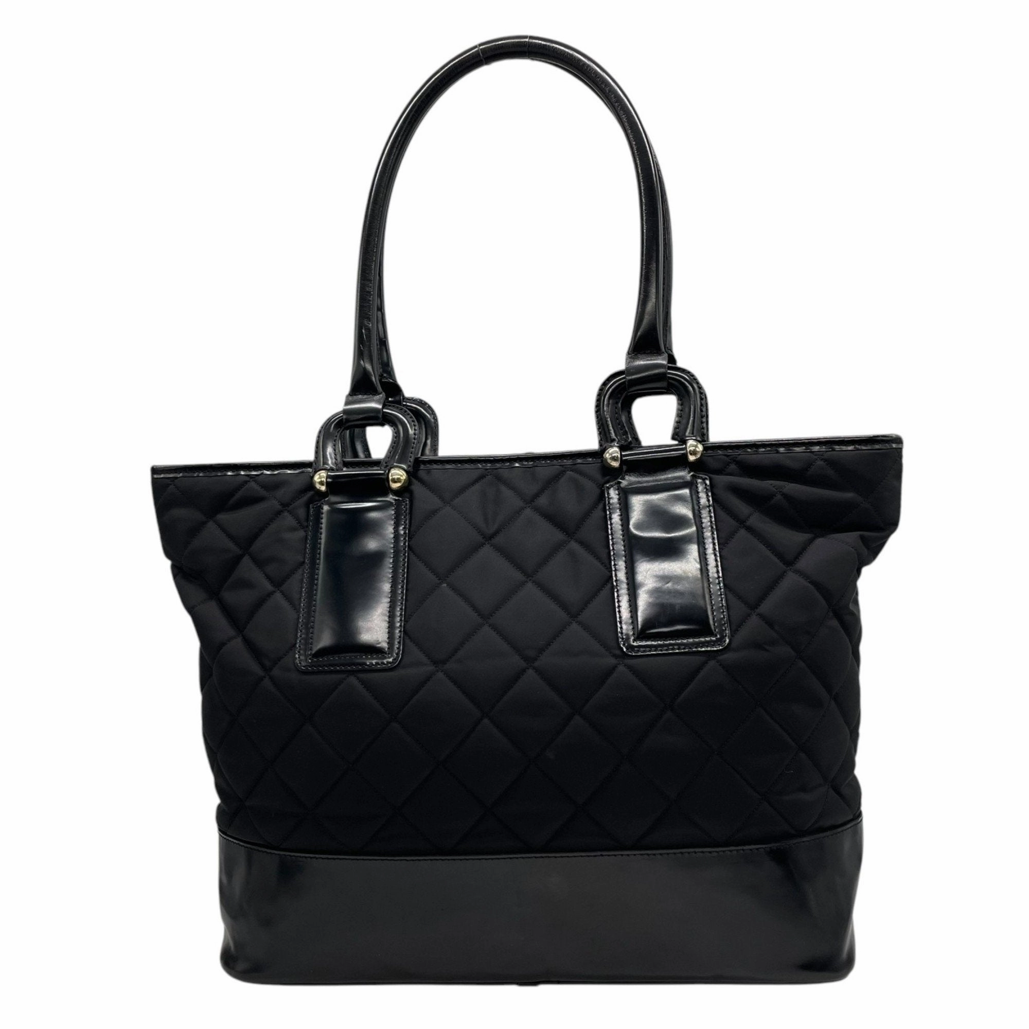 Burberry Nylon Patent Leather Tote Bag (Pre-Owned)