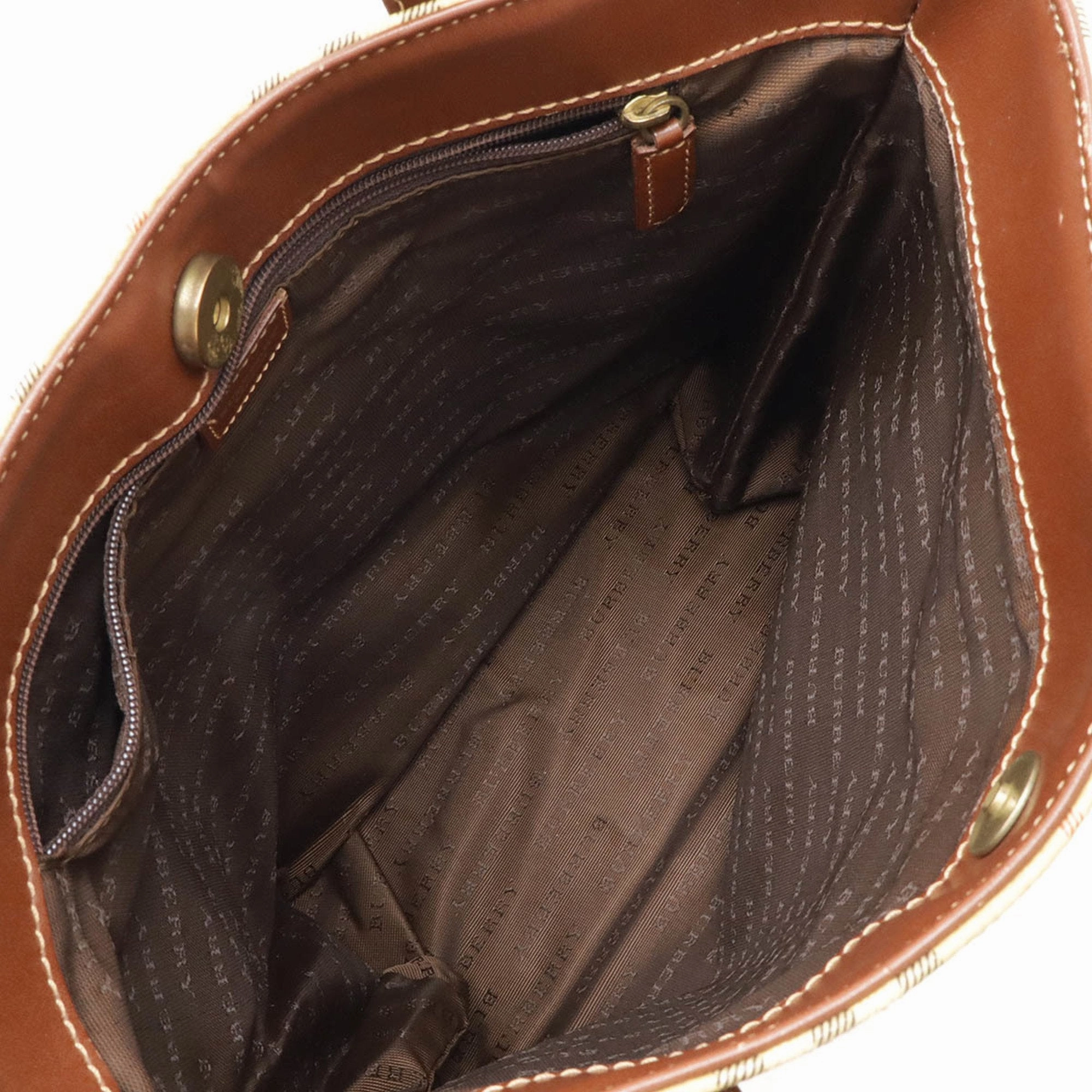 Burberry  Pvc Leather Handbag Tote Bag (Pre-Owned)