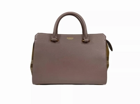 Burberry Small Banwell Leather Tote Bag Purse Women's Mink