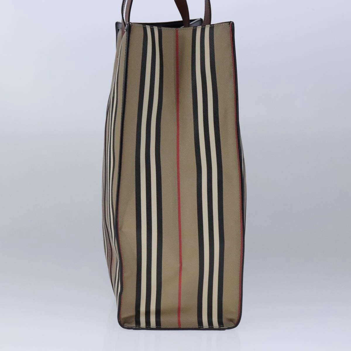 Burberry Stripe  Canvas Tote Bag (Pre-Owned)