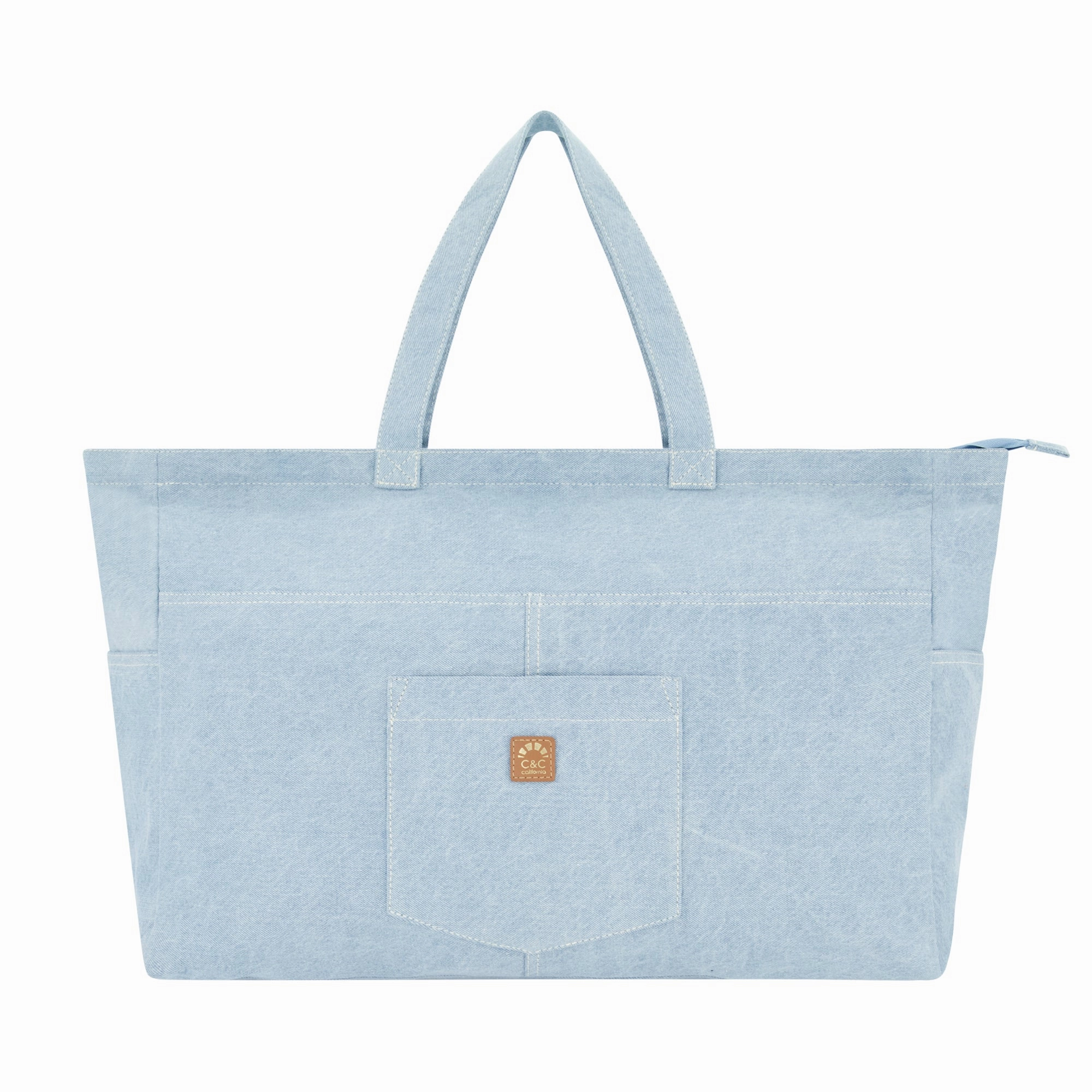 C & C California Multi Pocket Denim Tote