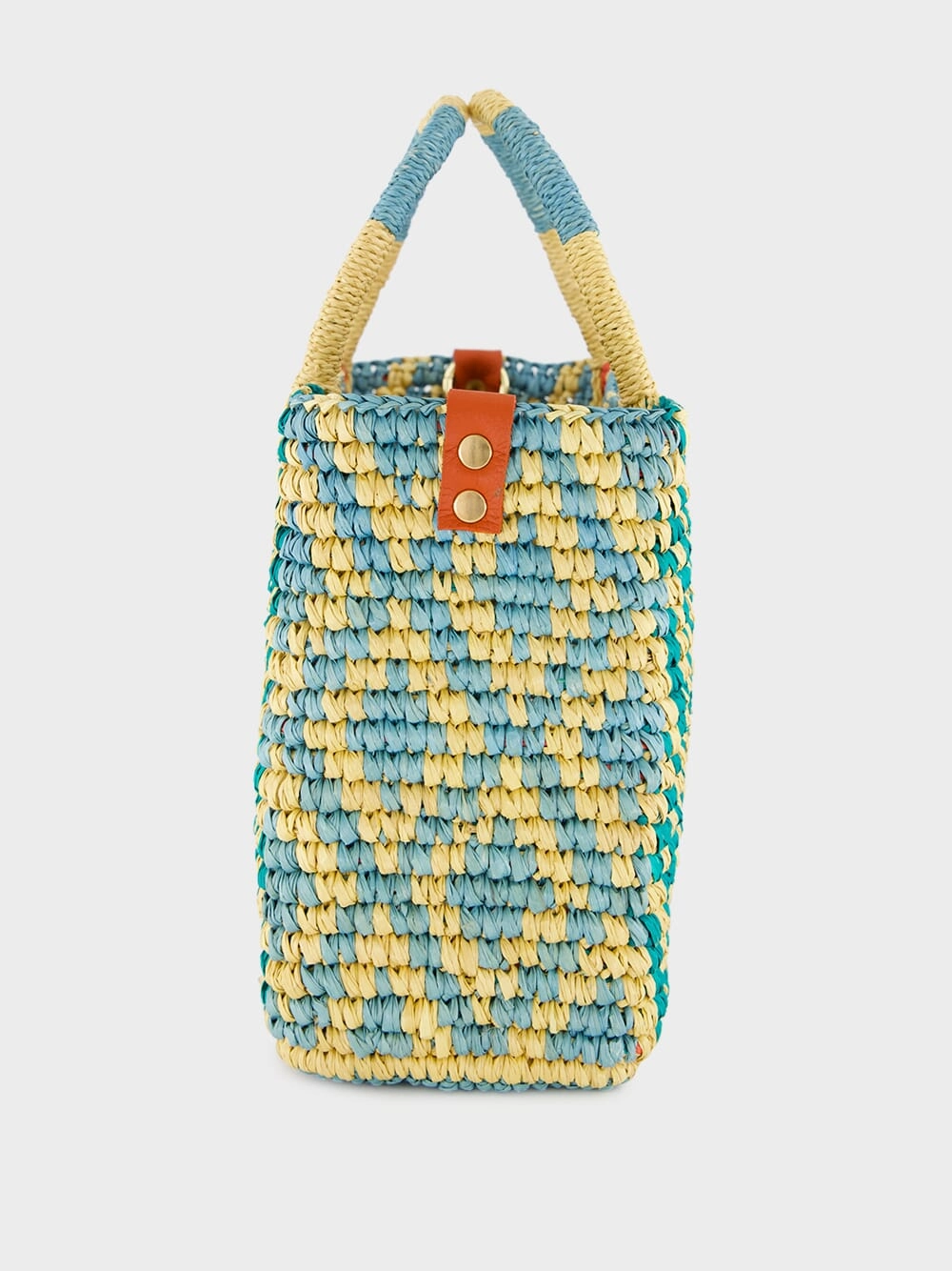 Canasta Patterned Medium Handbag with Leather Strap