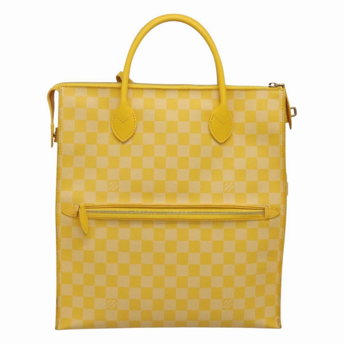 Canvas Shoulder Bag with Key Charm and Padlock