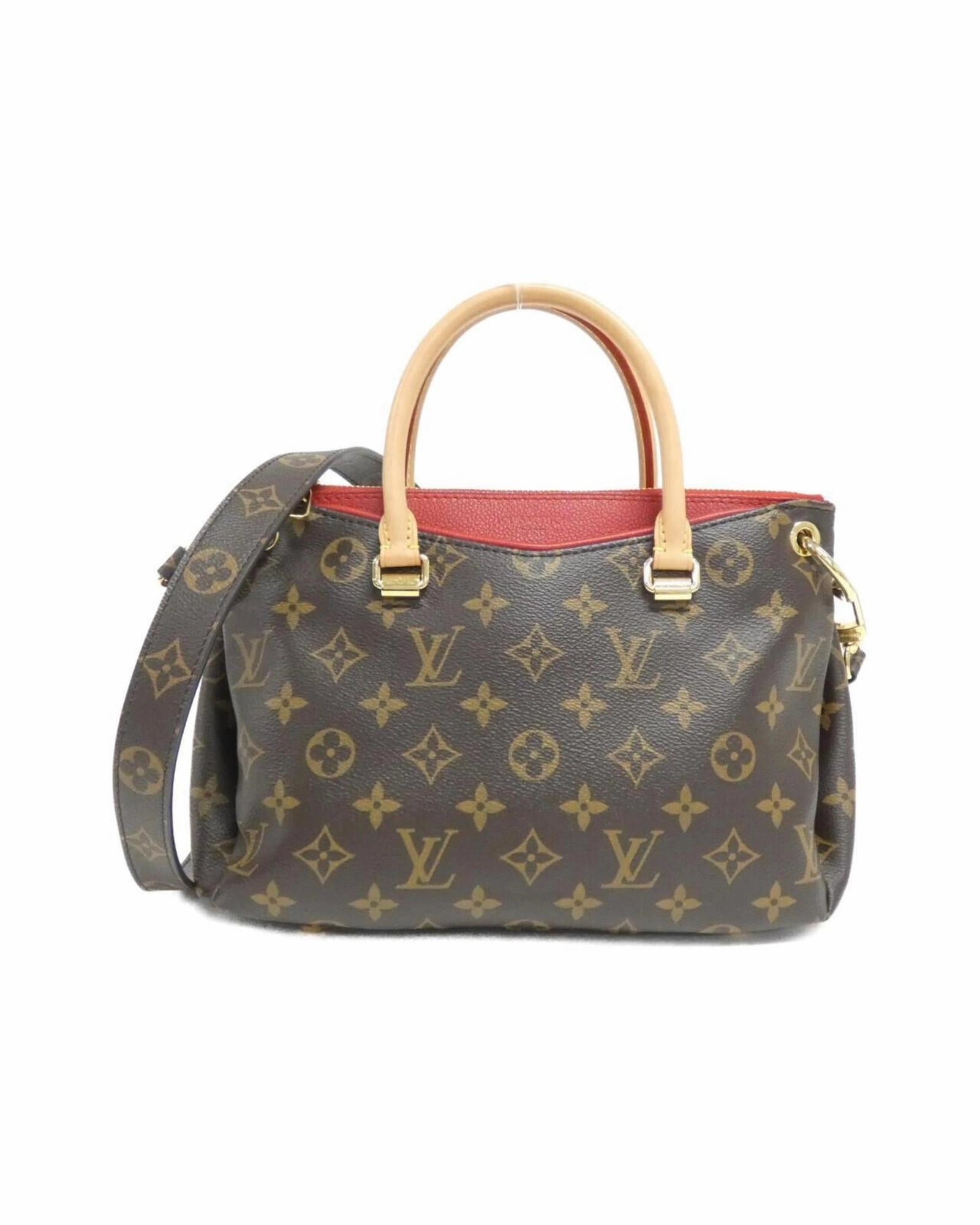 Canvas Shoulder Bag with Strap and Metal Accents