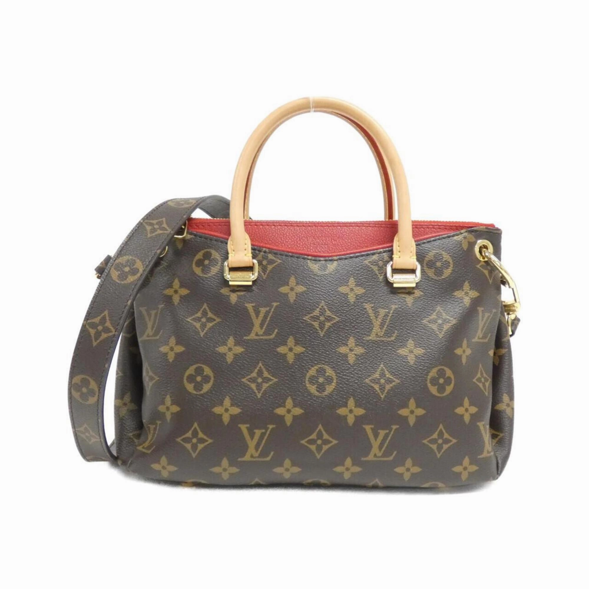 Canvas Shoulder Bag with Strap and Metal Accents
