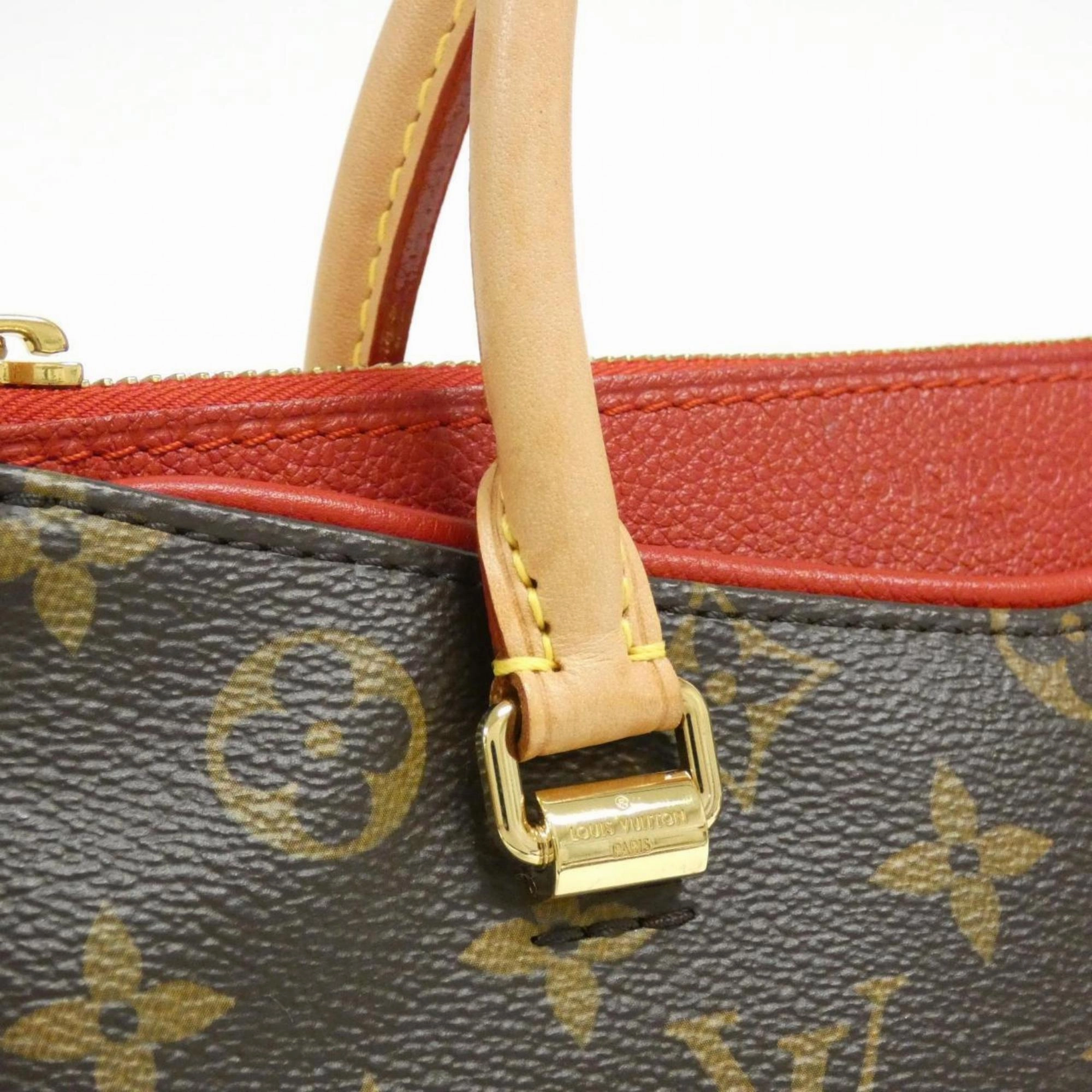 Canvas Shoulder Bag with Strap and Metal Accents