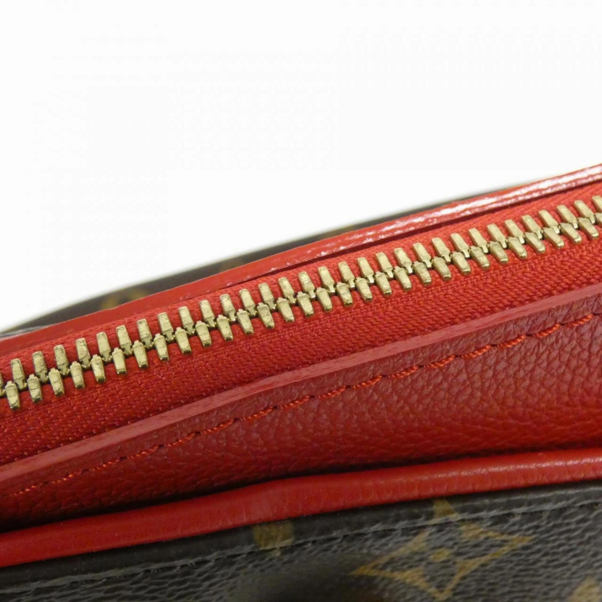 Canvas Shoulder Bag with Strap and Metal Accents