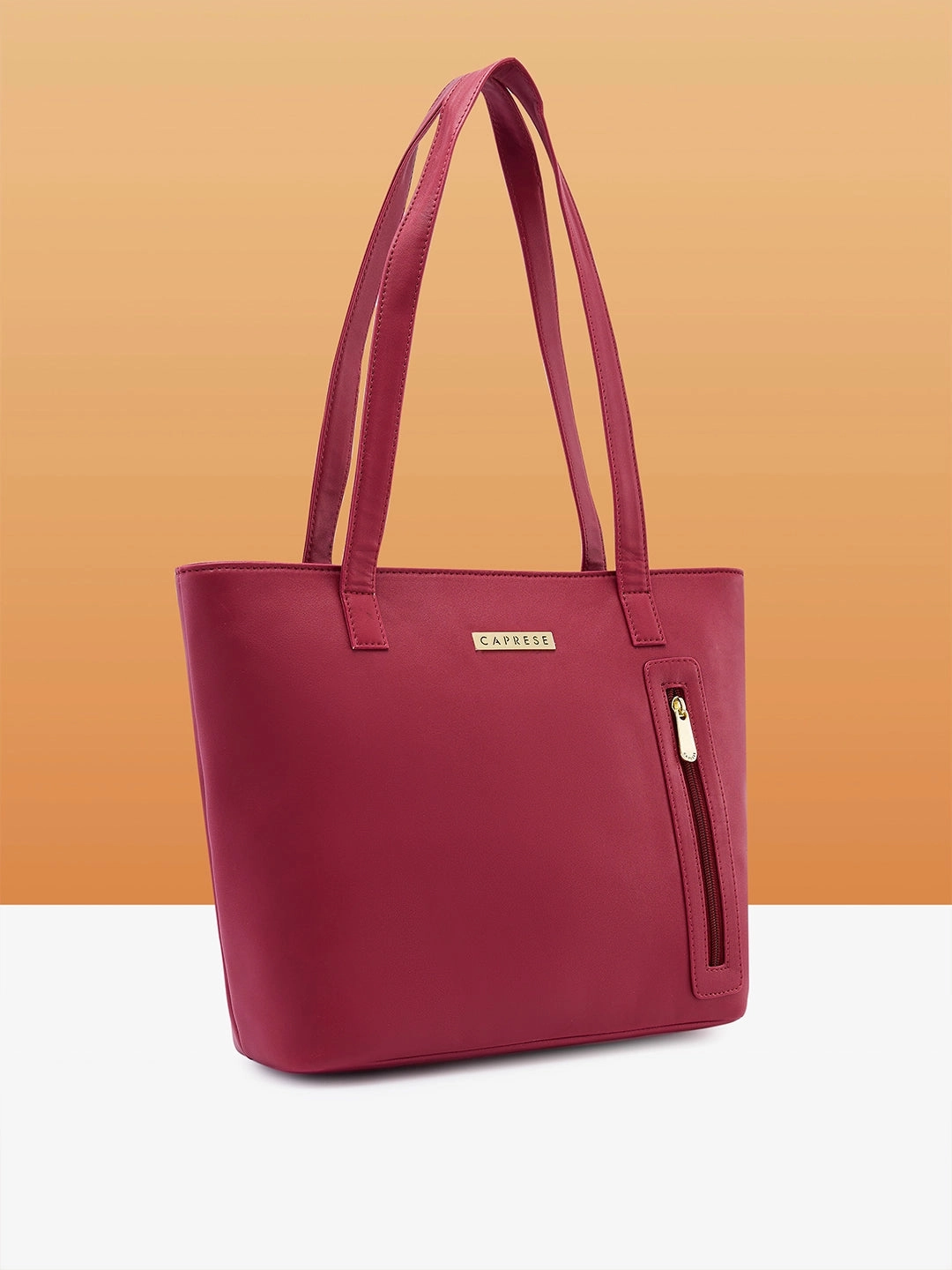 Caprese Alexandria Large Maroon Tote Bag