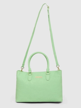 Caprese Avalon Floral Medium Green Ash Tote Bag