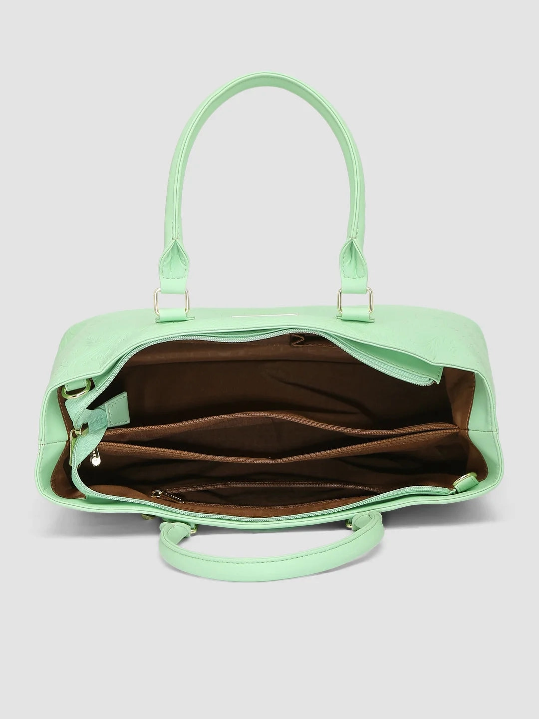 Caprese Avalon Floral Medium Green Ash Tote Bag