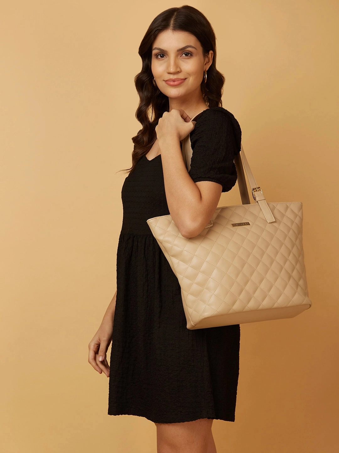 Caprese Bradley Medium Beige Tote Bag