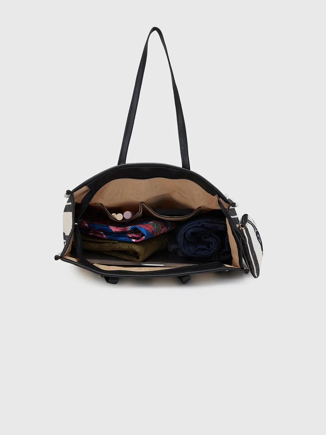 Caprese Dixie Large Black Tote Bag