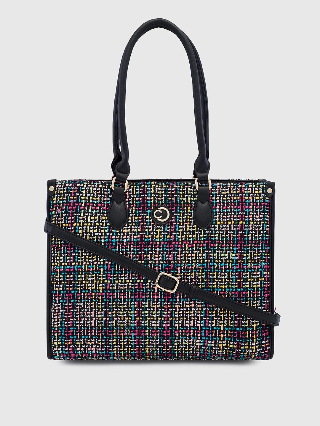 Caprese Harmonee Large Black Tote Bag