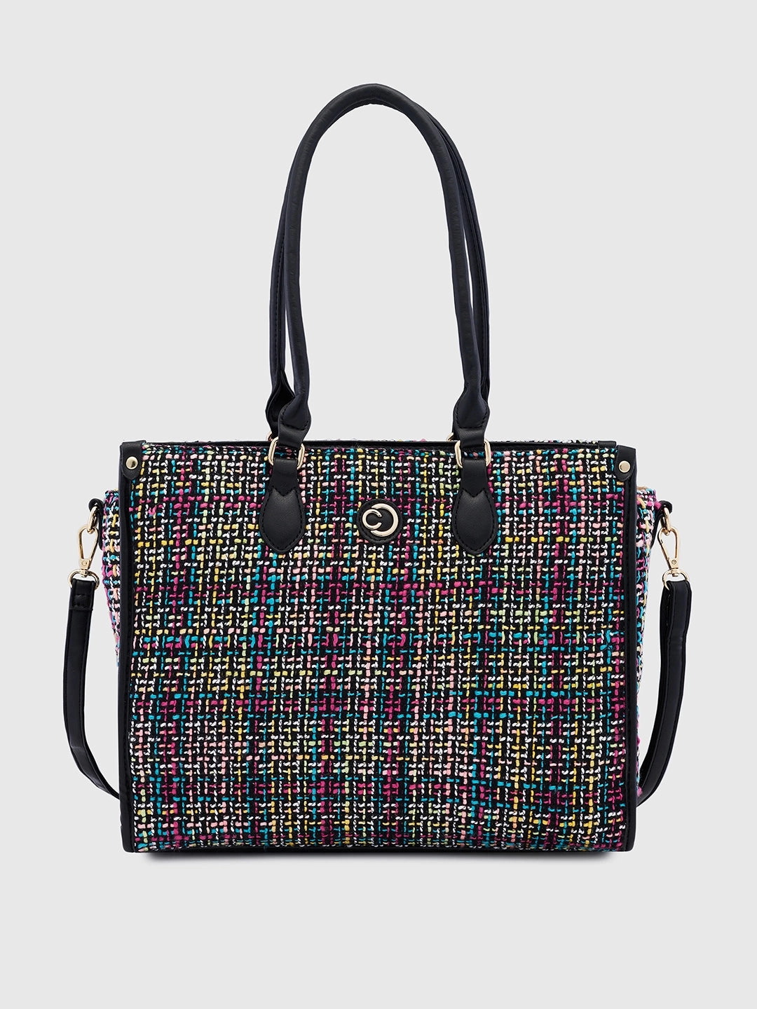 Caprese Harmonee Large Black Tote Bag