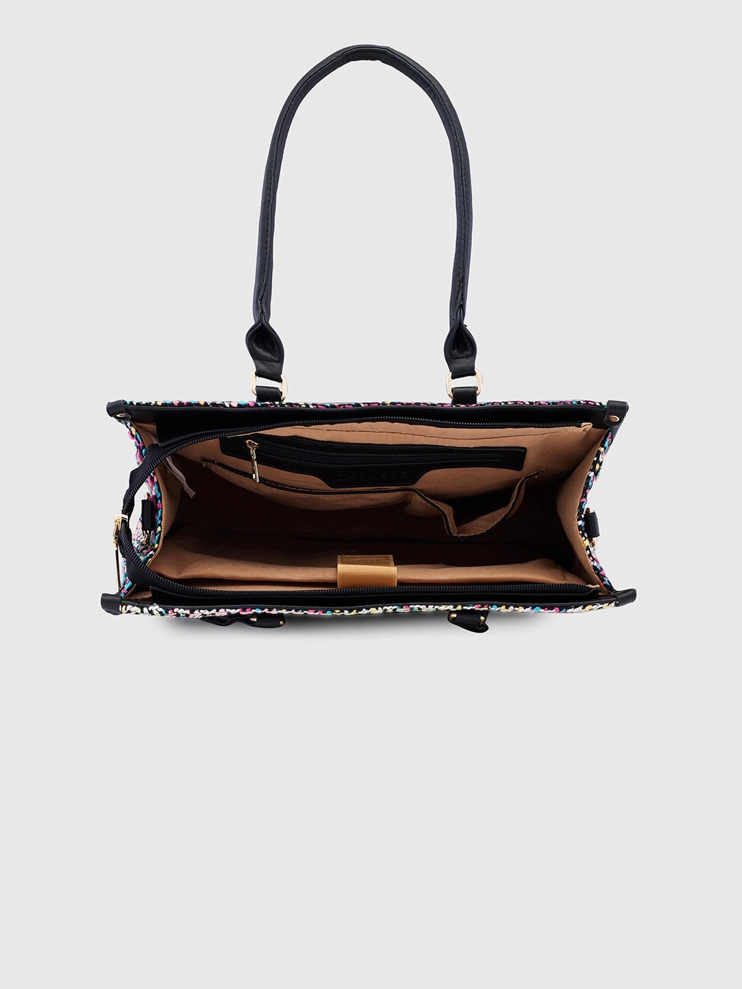 Caprese Harmonee Large Black Tote Bag