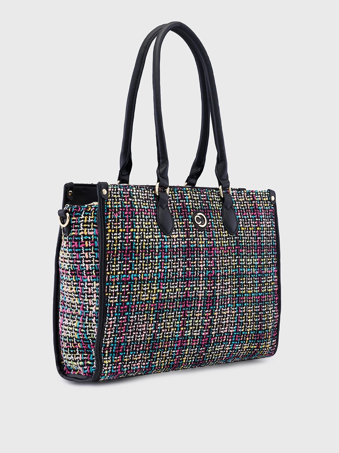 Caprese Harmonee Large Black Tote Bag