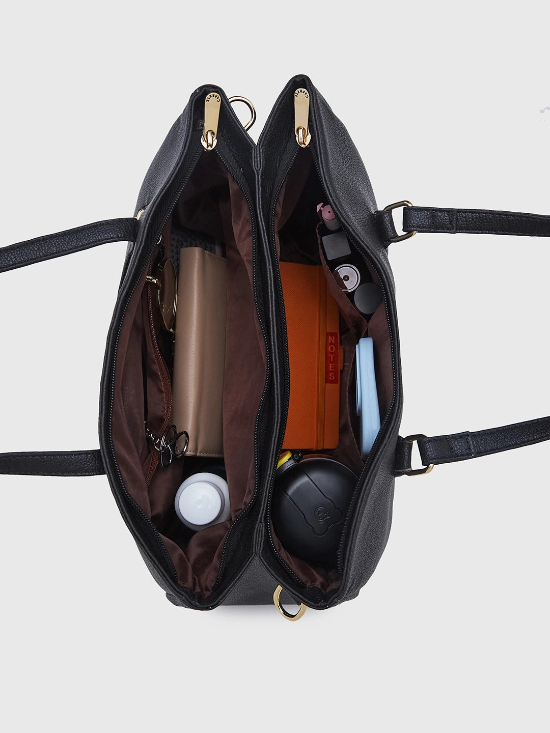 Caprese Jolie Medium Black Tote Bag
