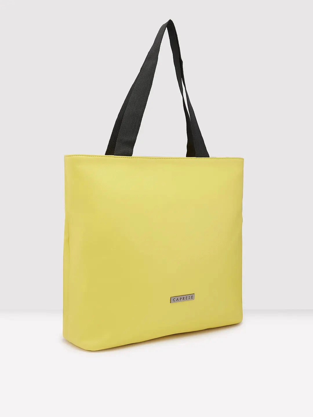 Caprese Macy Large Yellow & Black Tote Bag