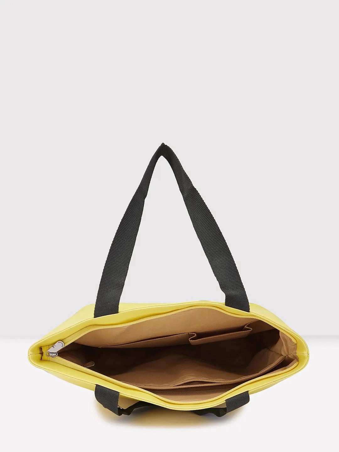 Caprese Macy Large Yellow & Black Tote Bag