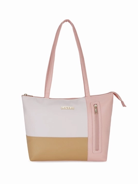 Caprese Mari Large Coral Tote Bag