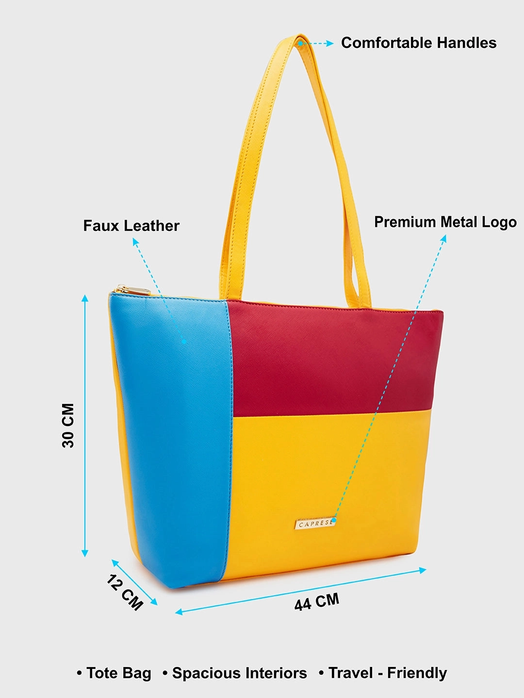 Caprese Marisha Large Orange Tote Bag