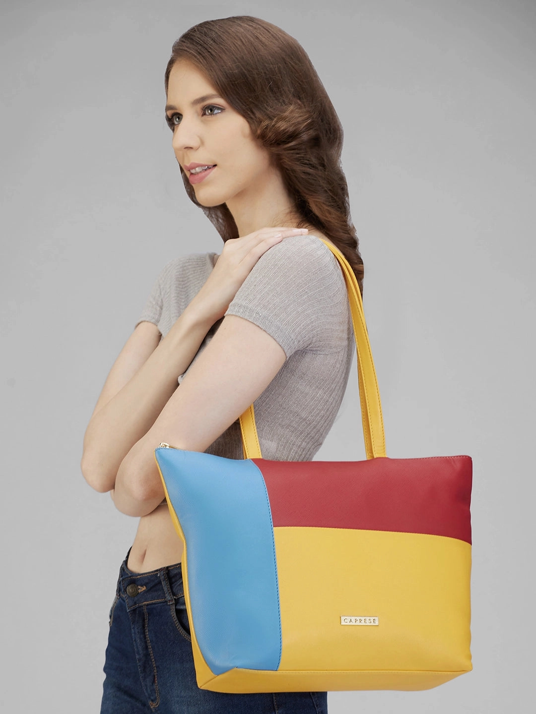 Caprese Marisha Large Orange Tote Bag