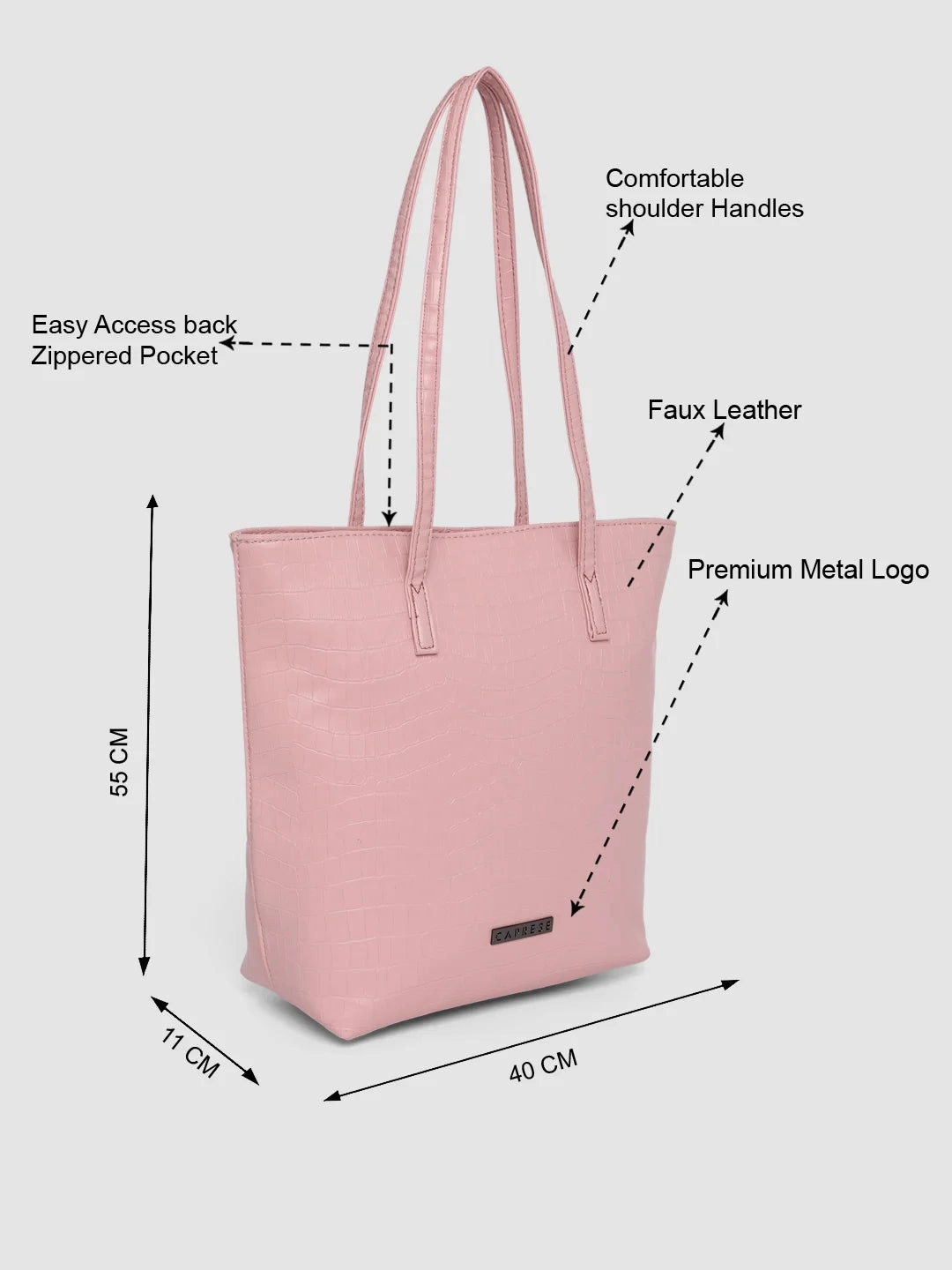 Caprese MARTINA Medium Pink Tote Bag