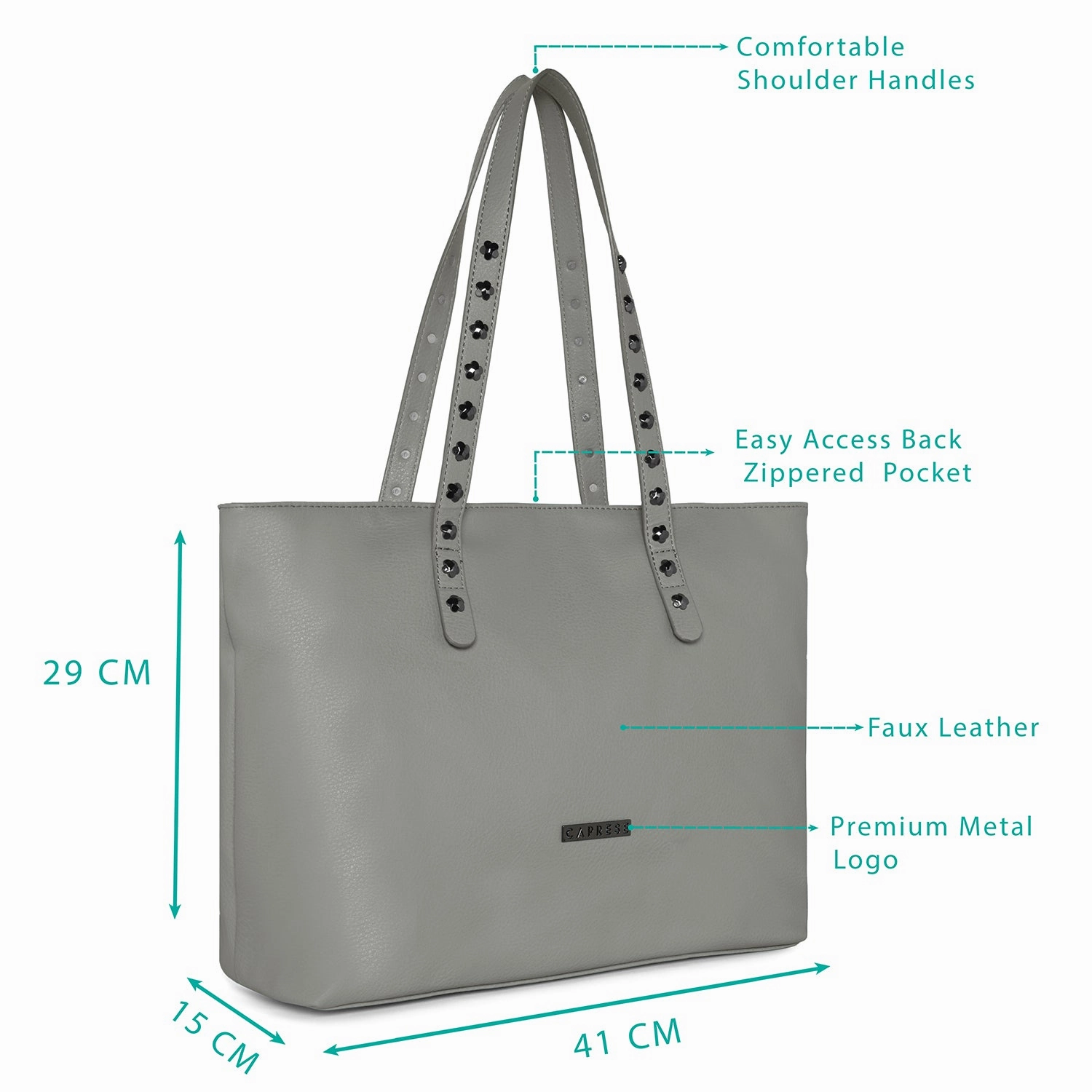Caprese Merona Large Grey Tote Bag