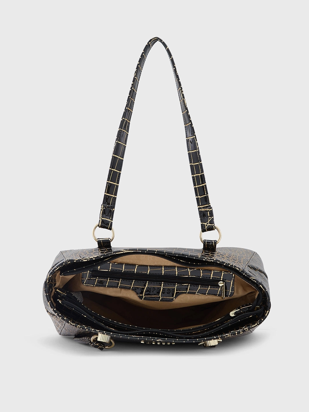 Caprese Miranda Large Black Tote Bag
