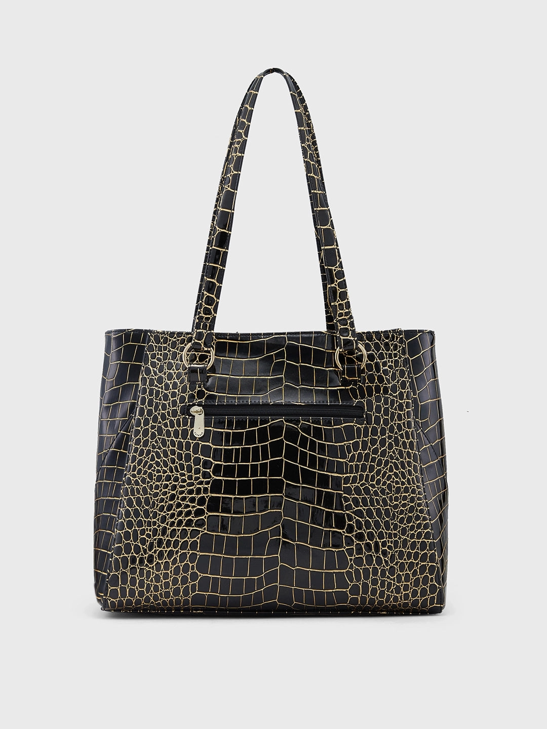 Caprese Miranda Large Black Tote Bag