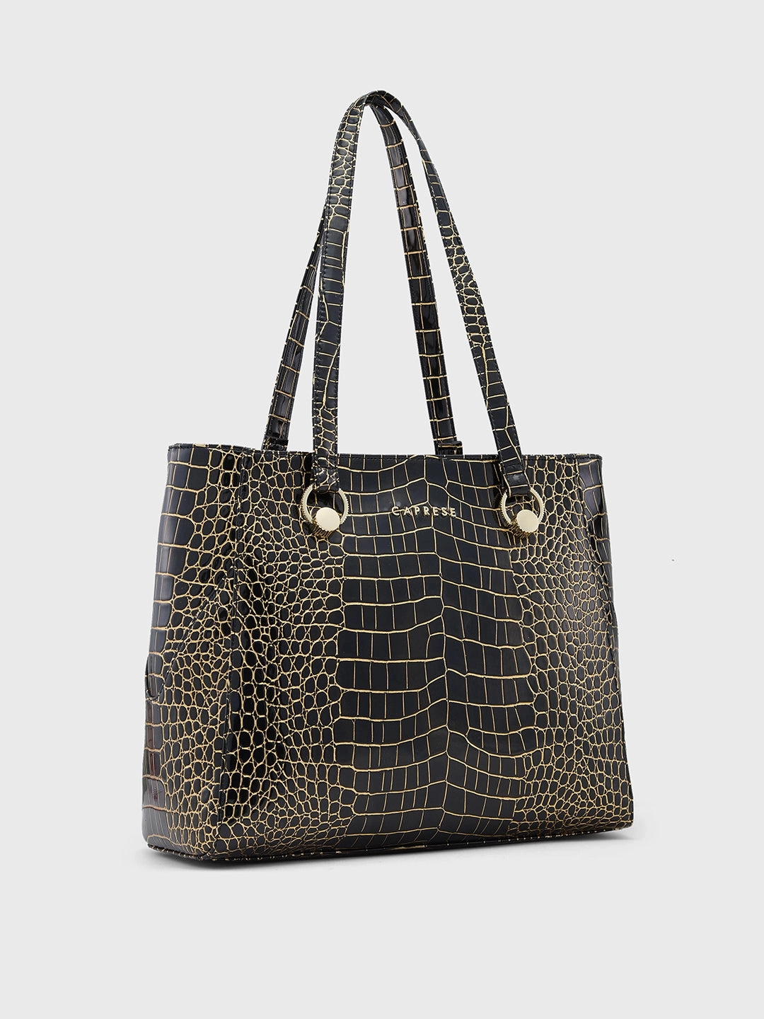 Caprese Miranda Large Black Tote Bag