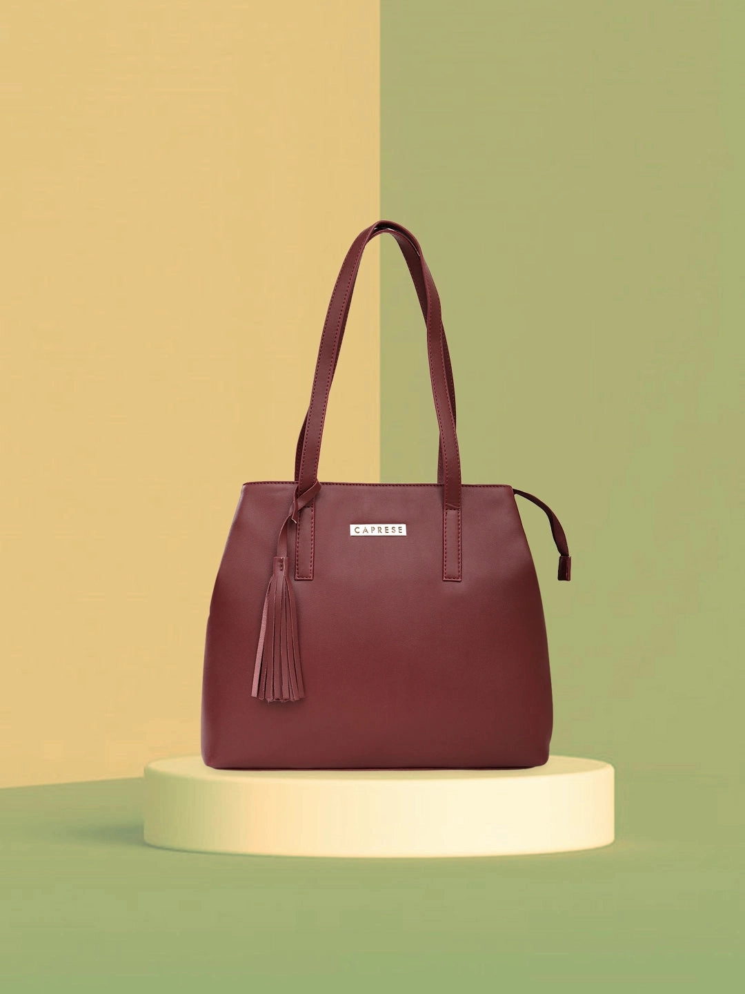 Caprese Pearl Medium Grape Tote Bag
