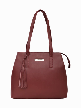 Caprese Pearl Medium Grape Tote Bag