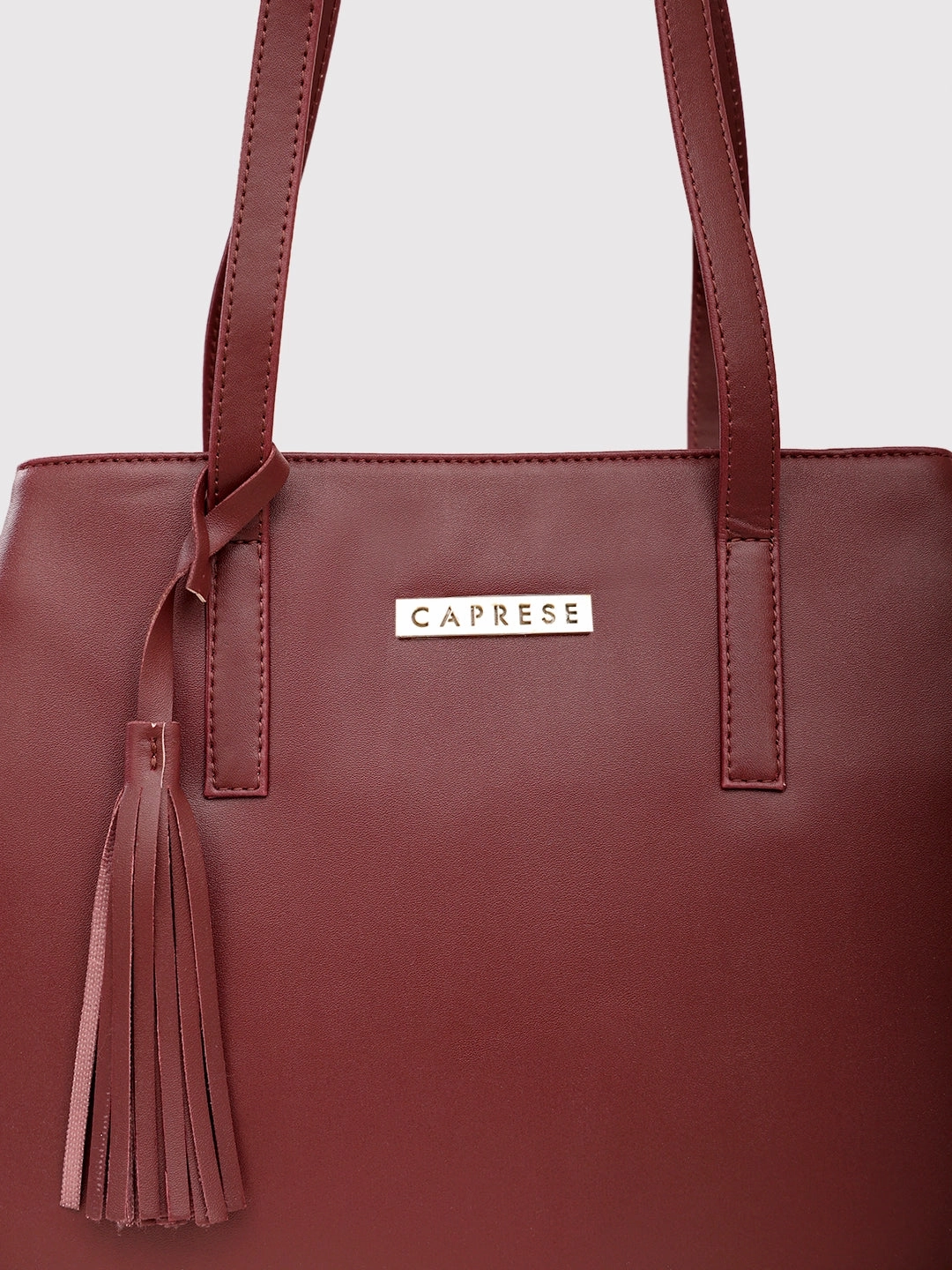 Caprese Pearl Medium Grape Tote Bag