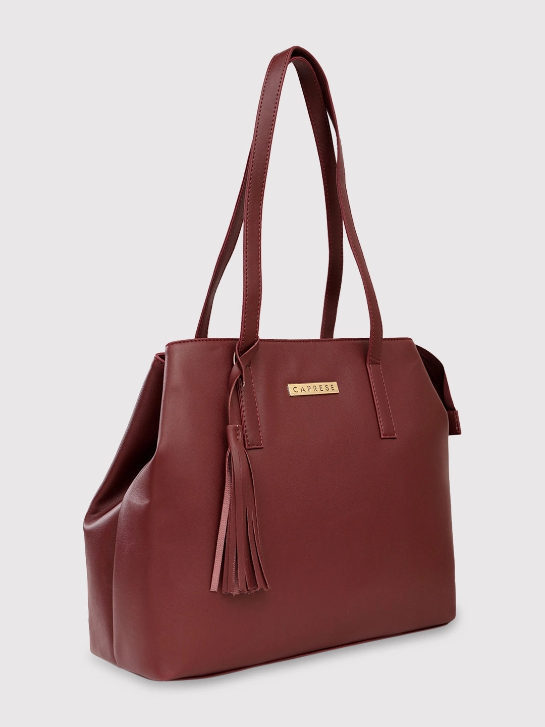 Caprese Pearl Medium Grape Tote Bag