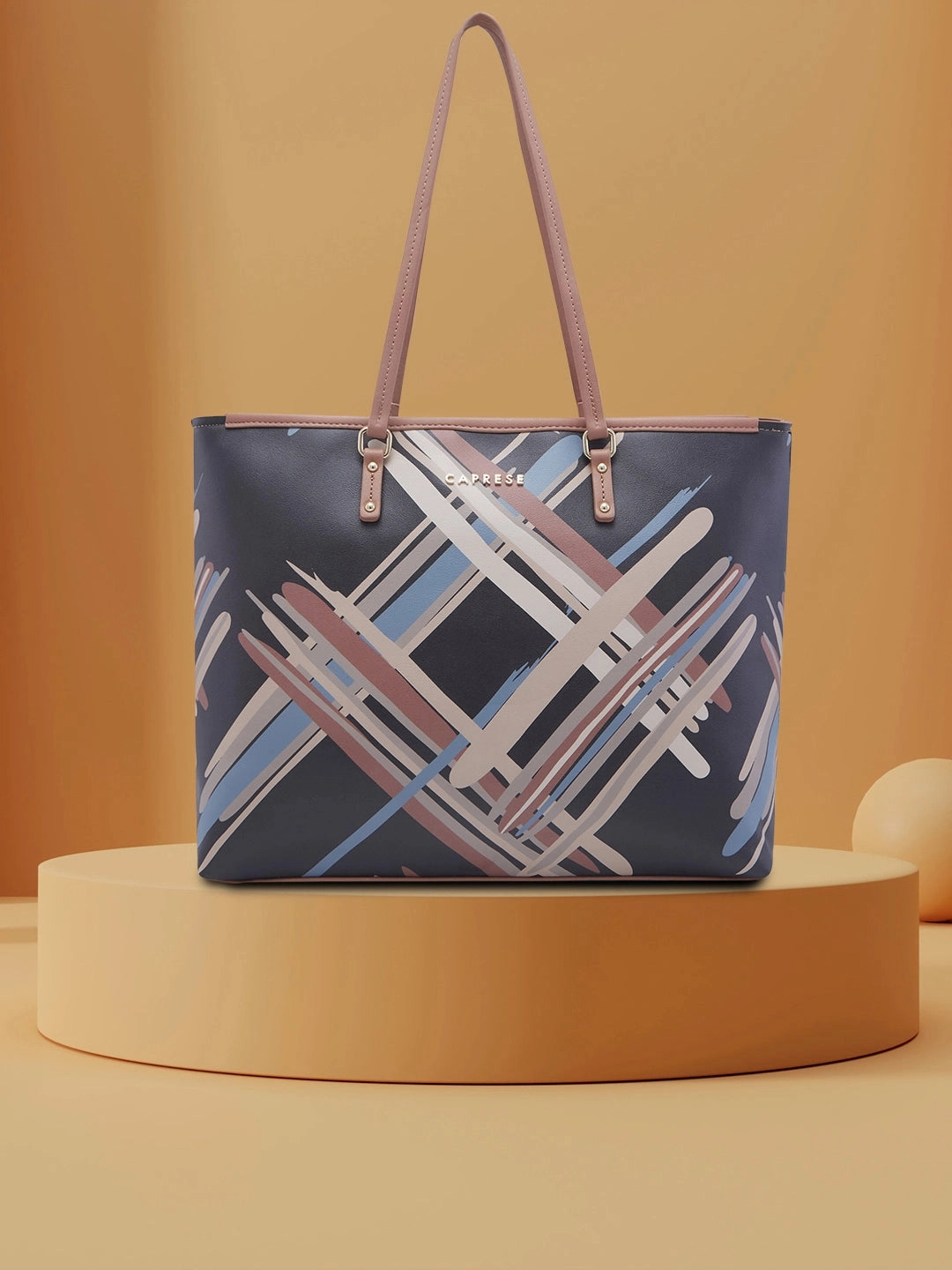 Caprese Renee Large Black Tote Bag