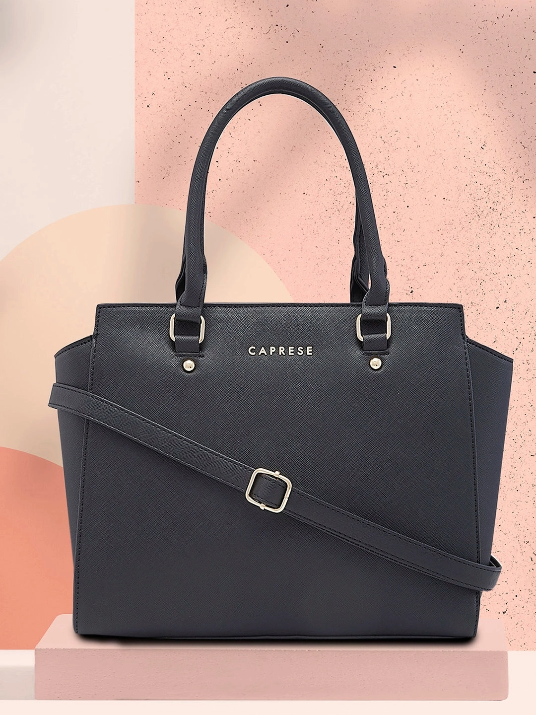 Caprese Rima Medium Black Tote Bag