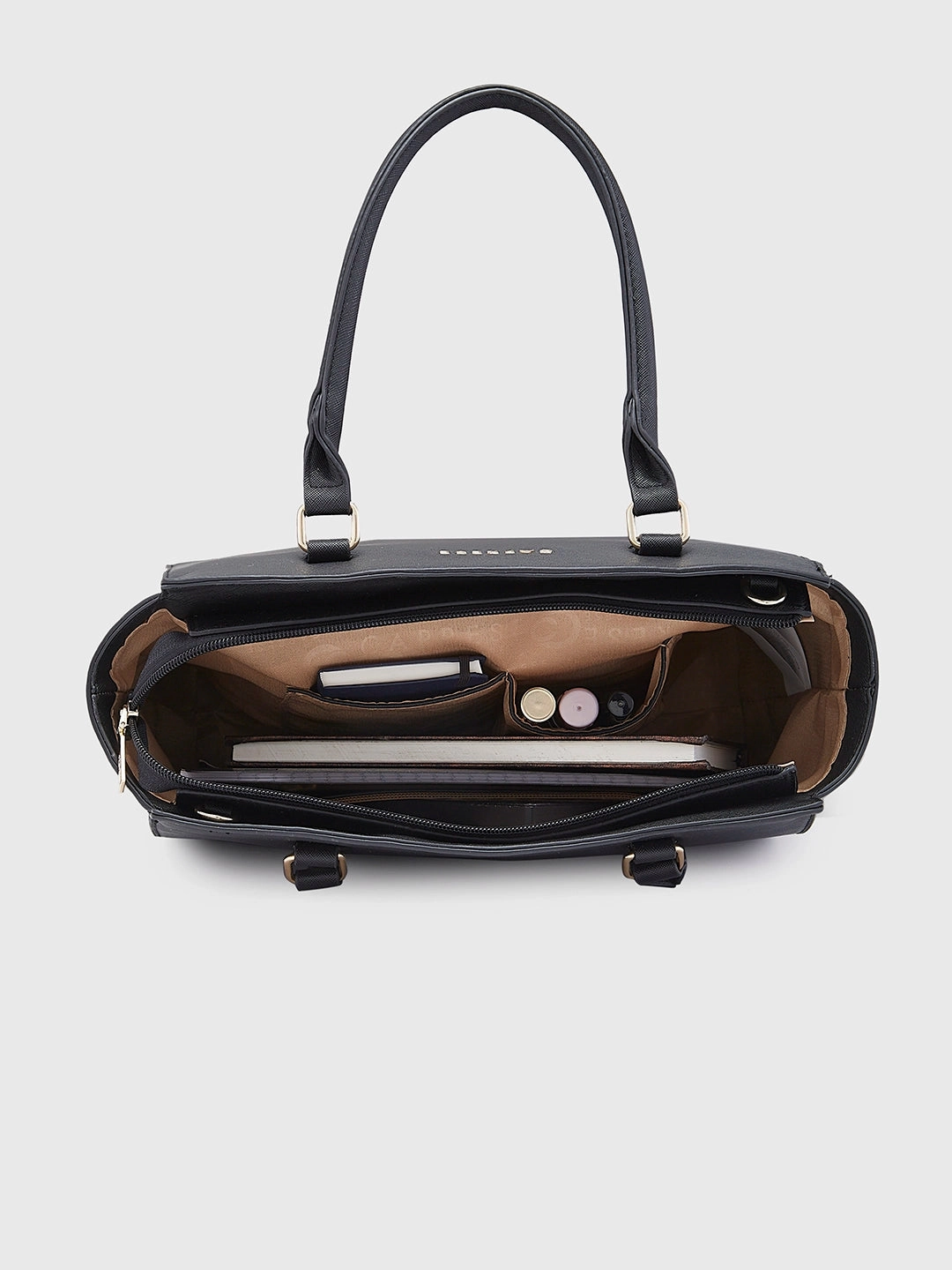 Caprese Rima Medium Black Tote Bag