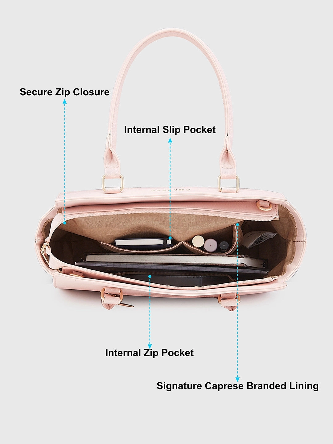 Caprese Rima Medium Pink Tote Bag