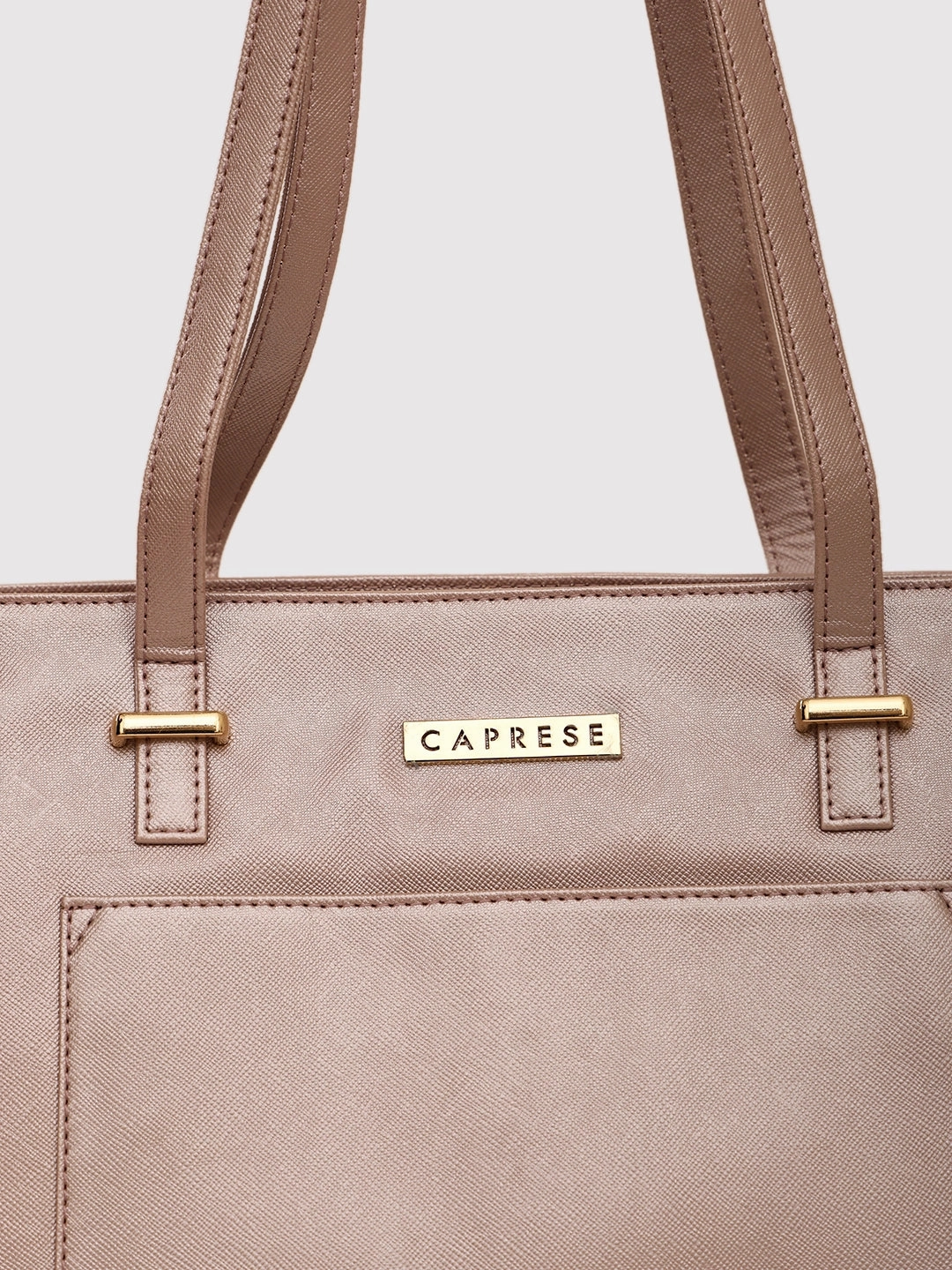 Caprese Rimona Medium Metallic Blush Tote Bag