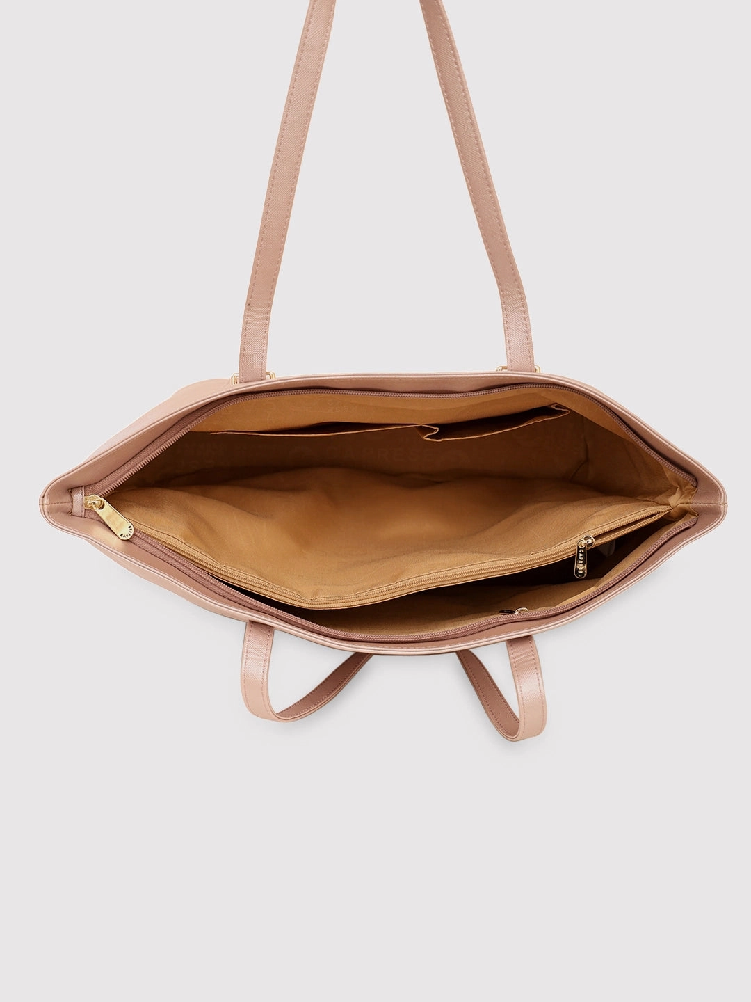 Caprese Rimona Medium Metallic Blush Tote Bag